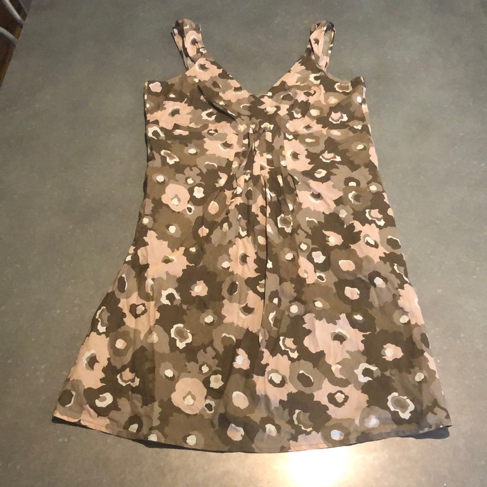 Patagonia Brown & Pink Flower Print Tank Dress